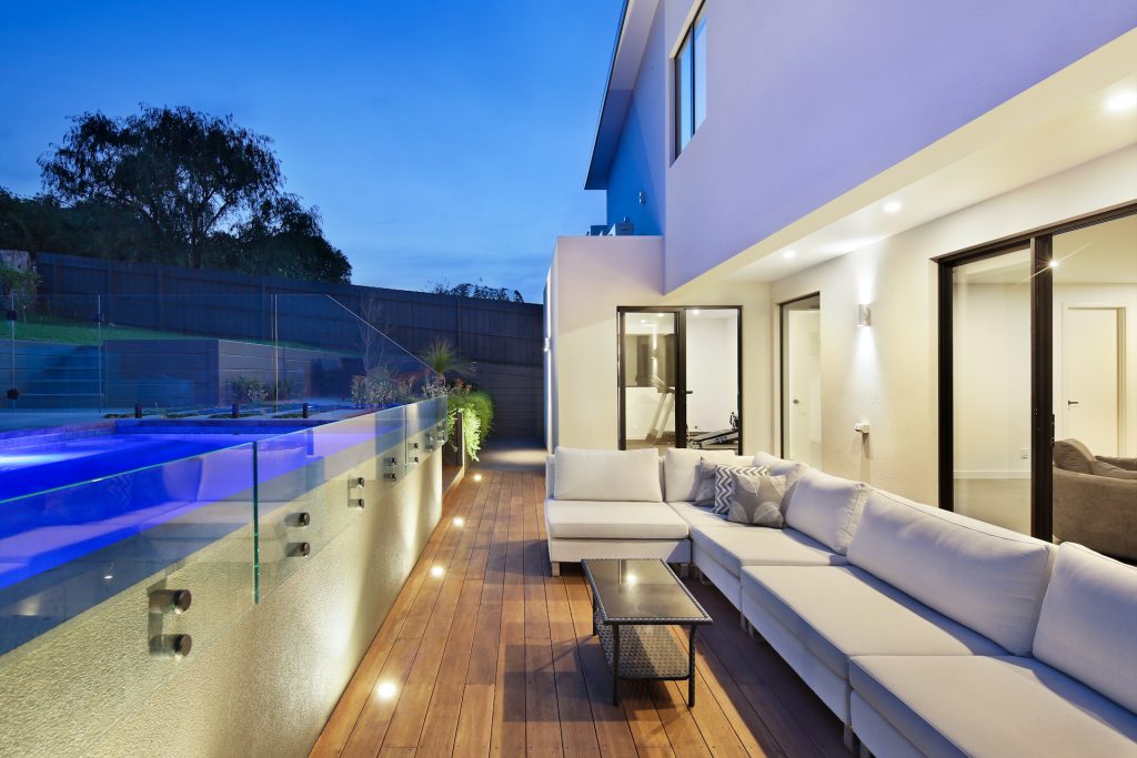 outdoor lounge area
