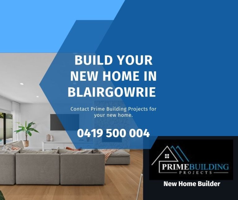 build your new home in Blairgowrie with Prime Building Projects